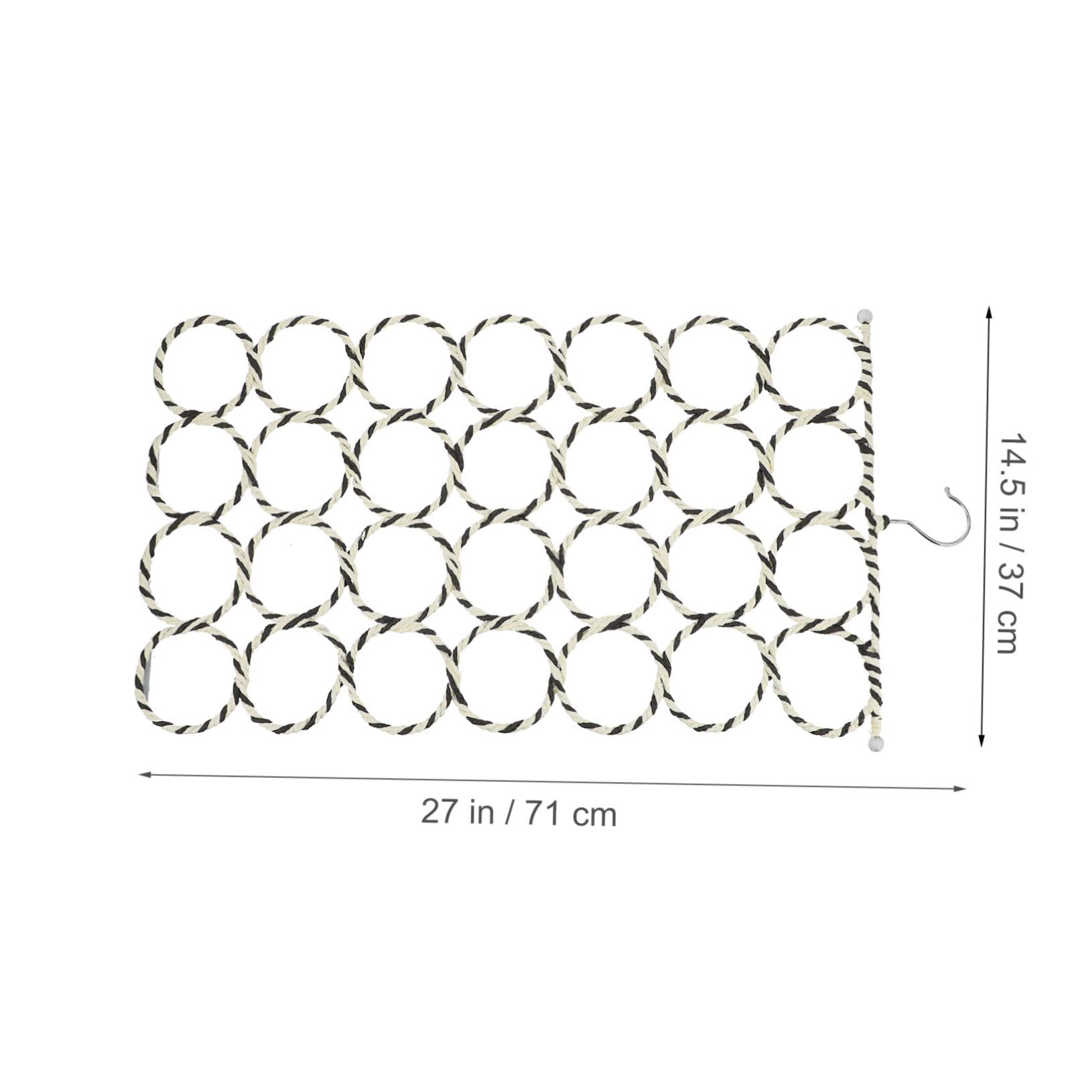 OKUMEYR Strong Paper Rattan Scarf Hangers Scarf Buckle Ring Ties Storage Rack Random Color