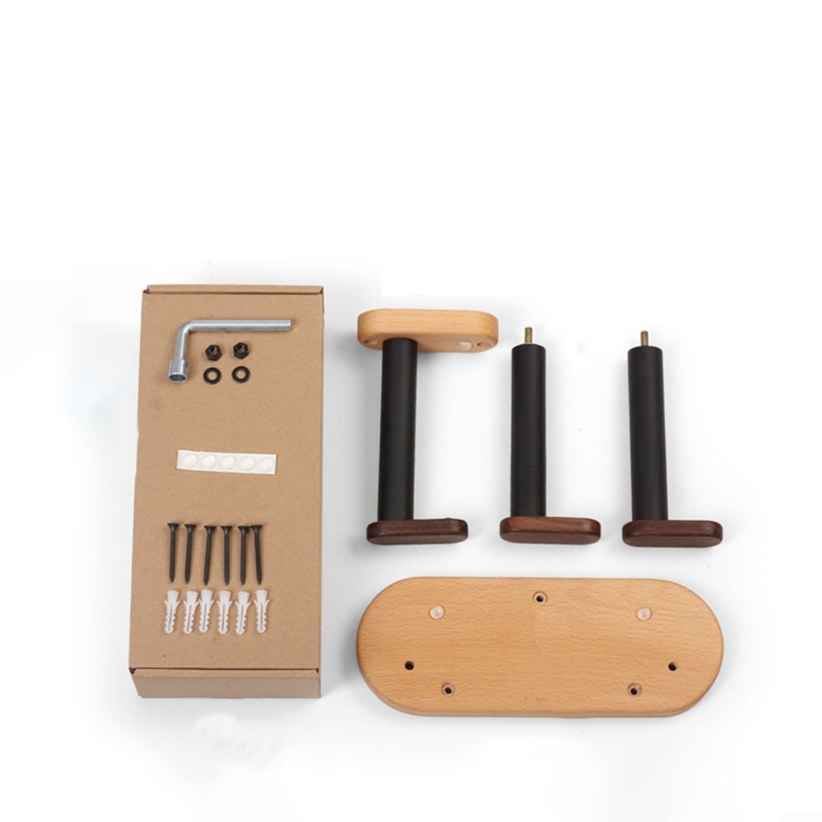 Soporte de pared ajustable para colgar guitarra, base de madera de haya con ranura para púa, pantalla horizontal para bajo eléctrico, acústico, ukelele, violín, para banjo, mandolina
