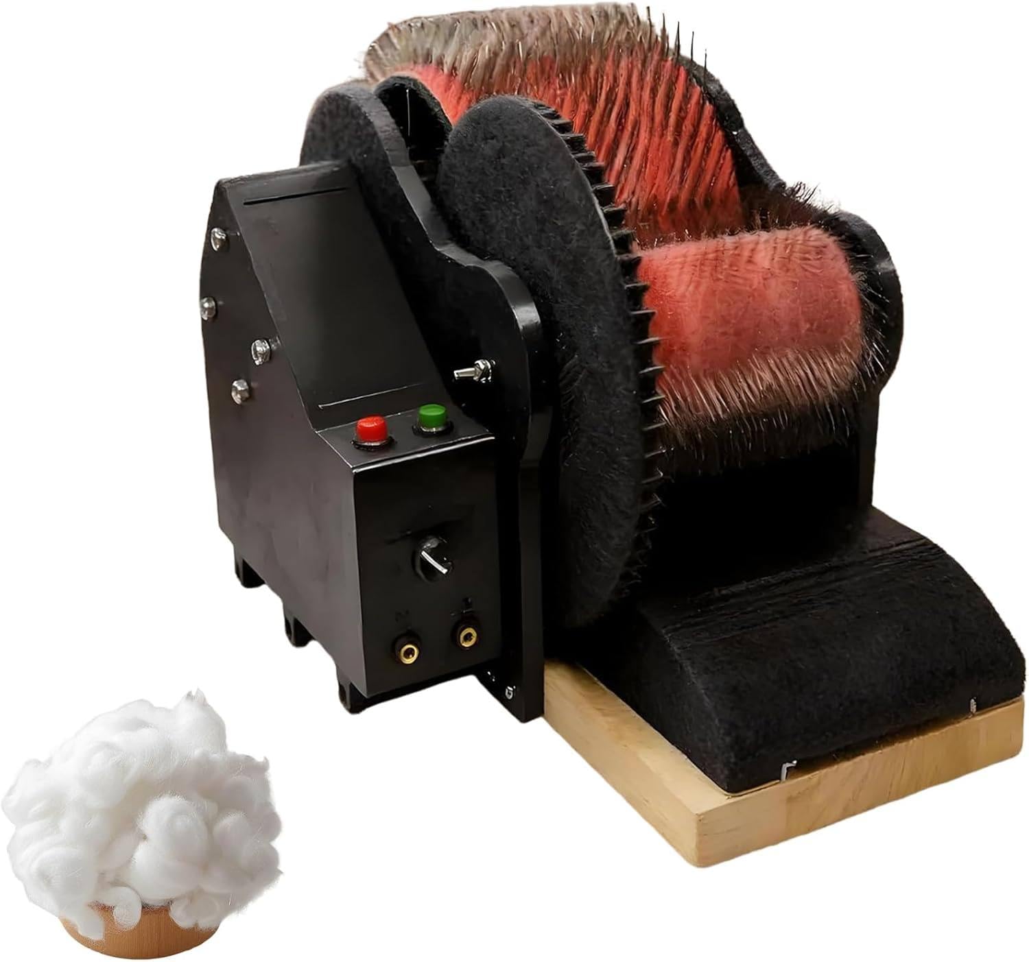 WYBYYDS Wool Felt Drum Carder Drum Carder with Foot Pedal