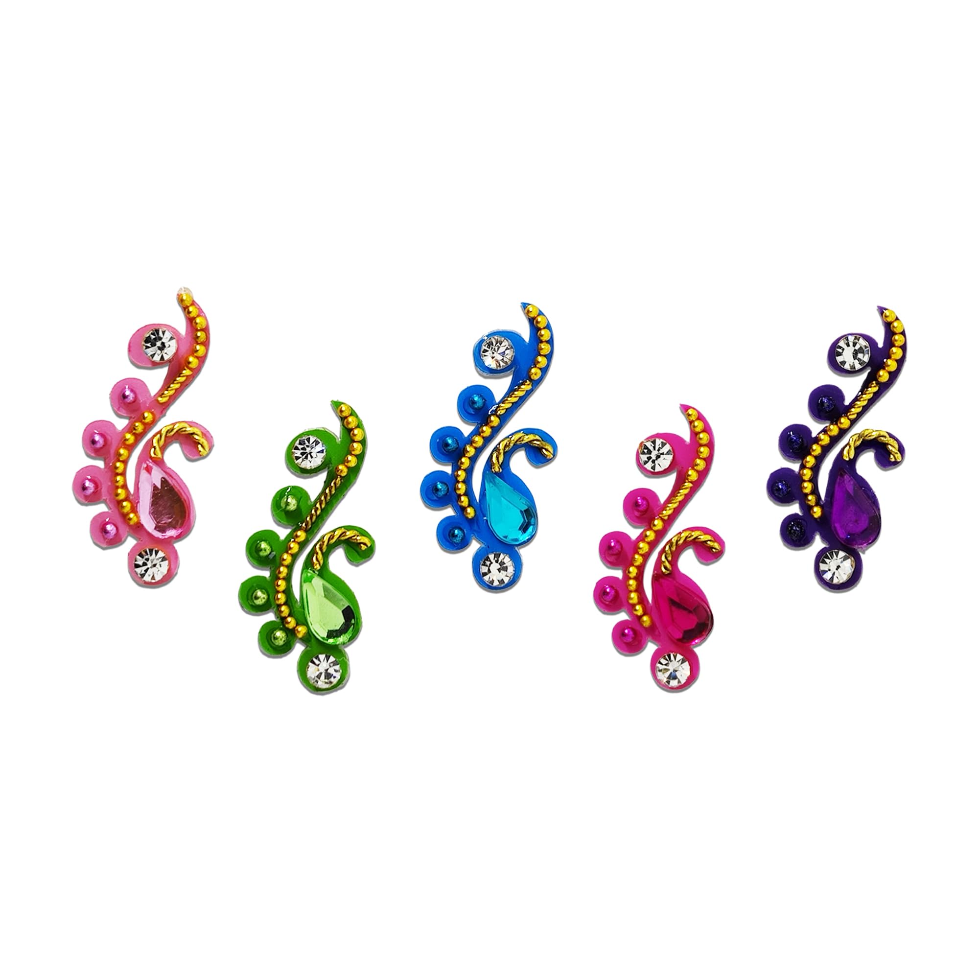 Comet Busters Beautiful Multicolor Peacock Design Bindi (BV830)-image-47