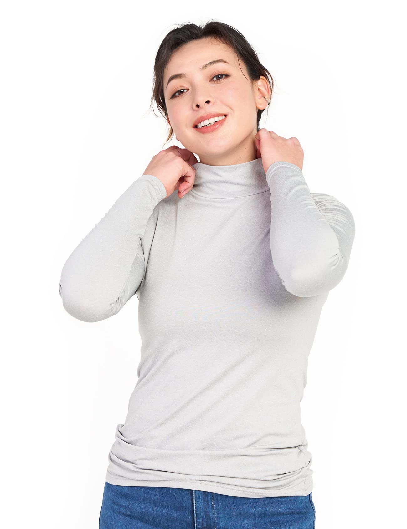LAPASA Donna Maglia Termica Collo a Lupetto L87 L89 - Abbigliamento Termico Traspirante a Maniche Lunghe Fodera in Pile Strato Base