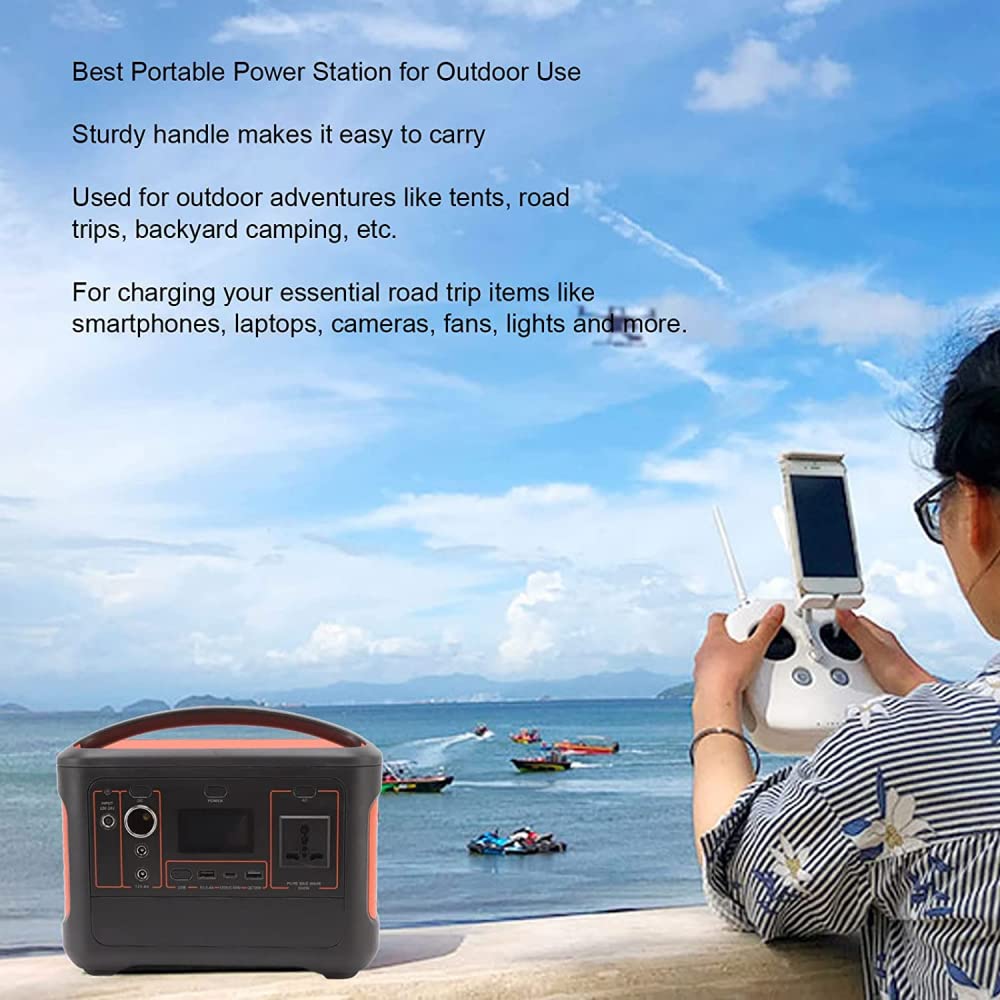 Centrale électrique Portable 600 Wh, générateur Solaire à Batterie au Lithium de Stockage d'énergie 153 600 mAh, Centrale électrique 230 V/600 W AC + USB + DC pour Le Camping, la m