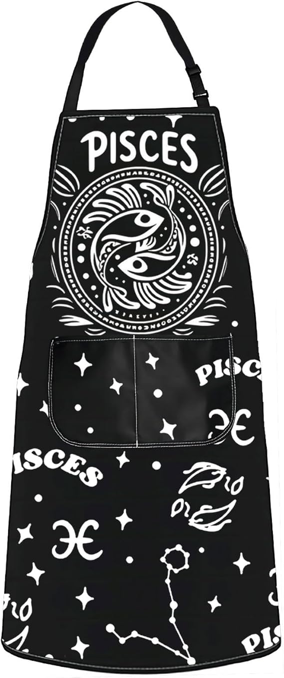 JNIAP Zodiac Sign Apron 12 Constellation Gifts Zodiac Symbol Sign Apron Astrology Lover Gifts Astrology Sign Apron