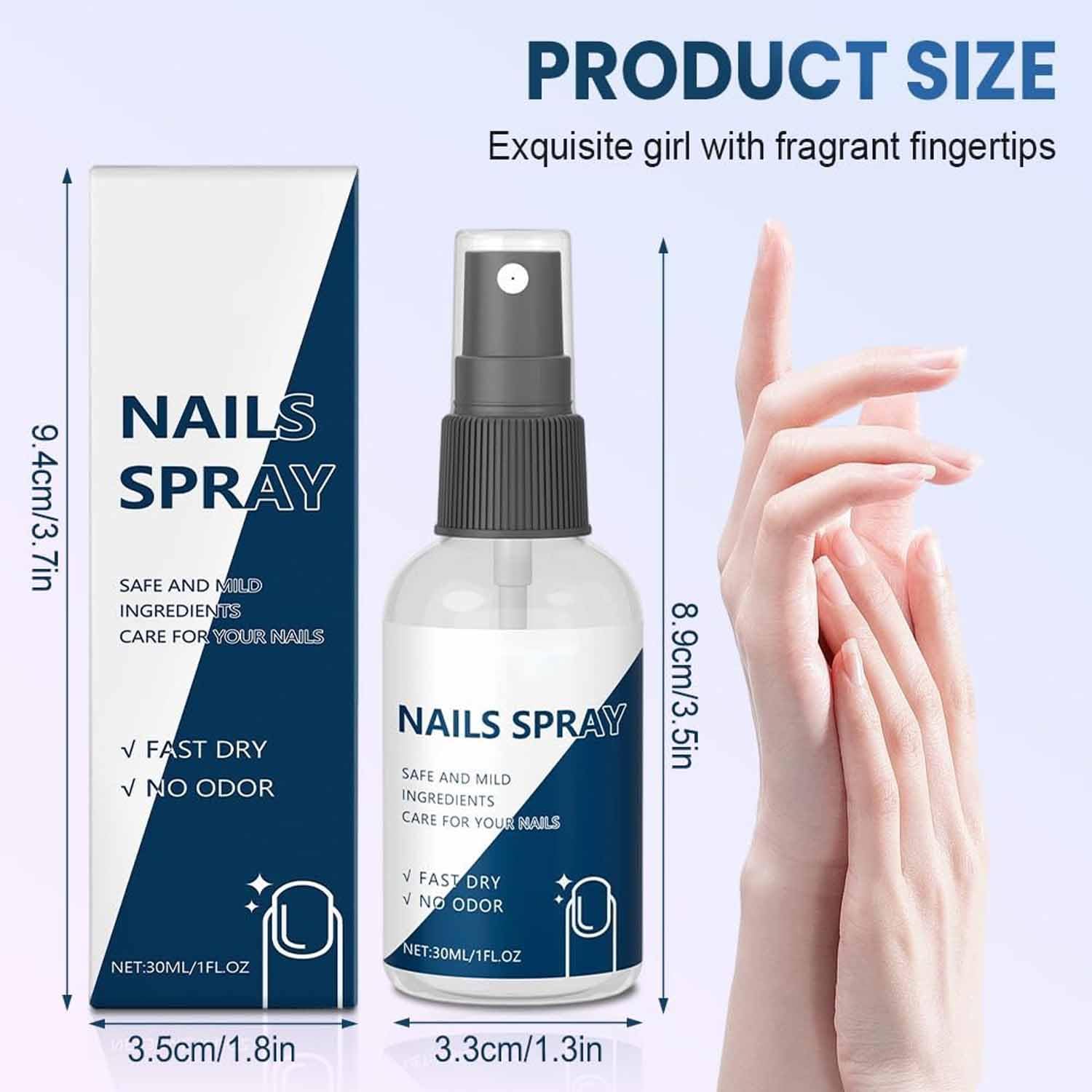 3 pezzi Spray Idratante Per La Cura Delle Unghie,Cura Nutriente Per Unghie Danneggiate Delle Mani E Dei Piedi,Mantiene I Piedi Freschi E Asciutti Tutto Il Giorno,Non Grassa,Per Tutti I Tipi Di Unghie