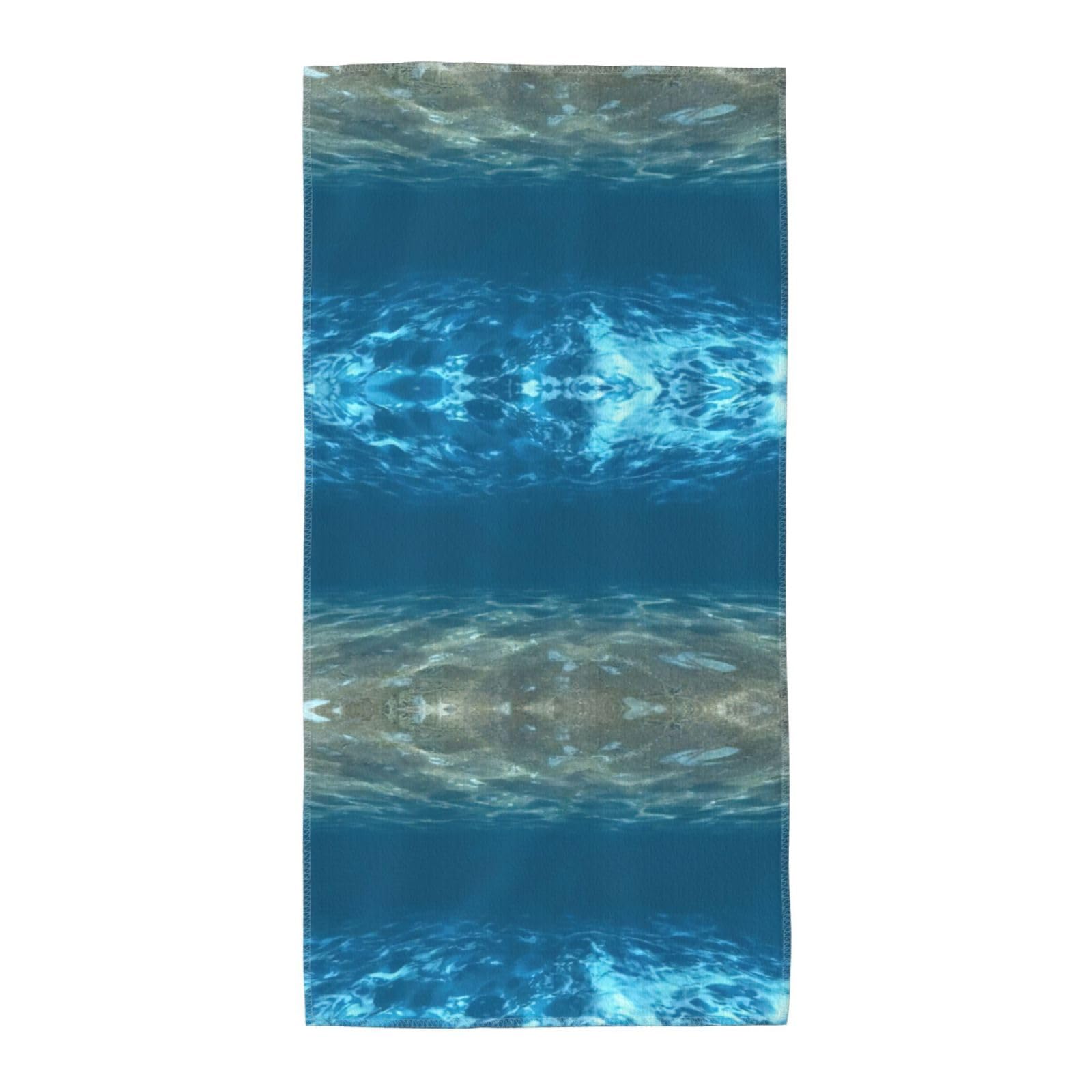 WYCZHY Blue Ocean Sea Wavy Seascape Printed Quick Dry Beach Towel For Camping Travel Vacation