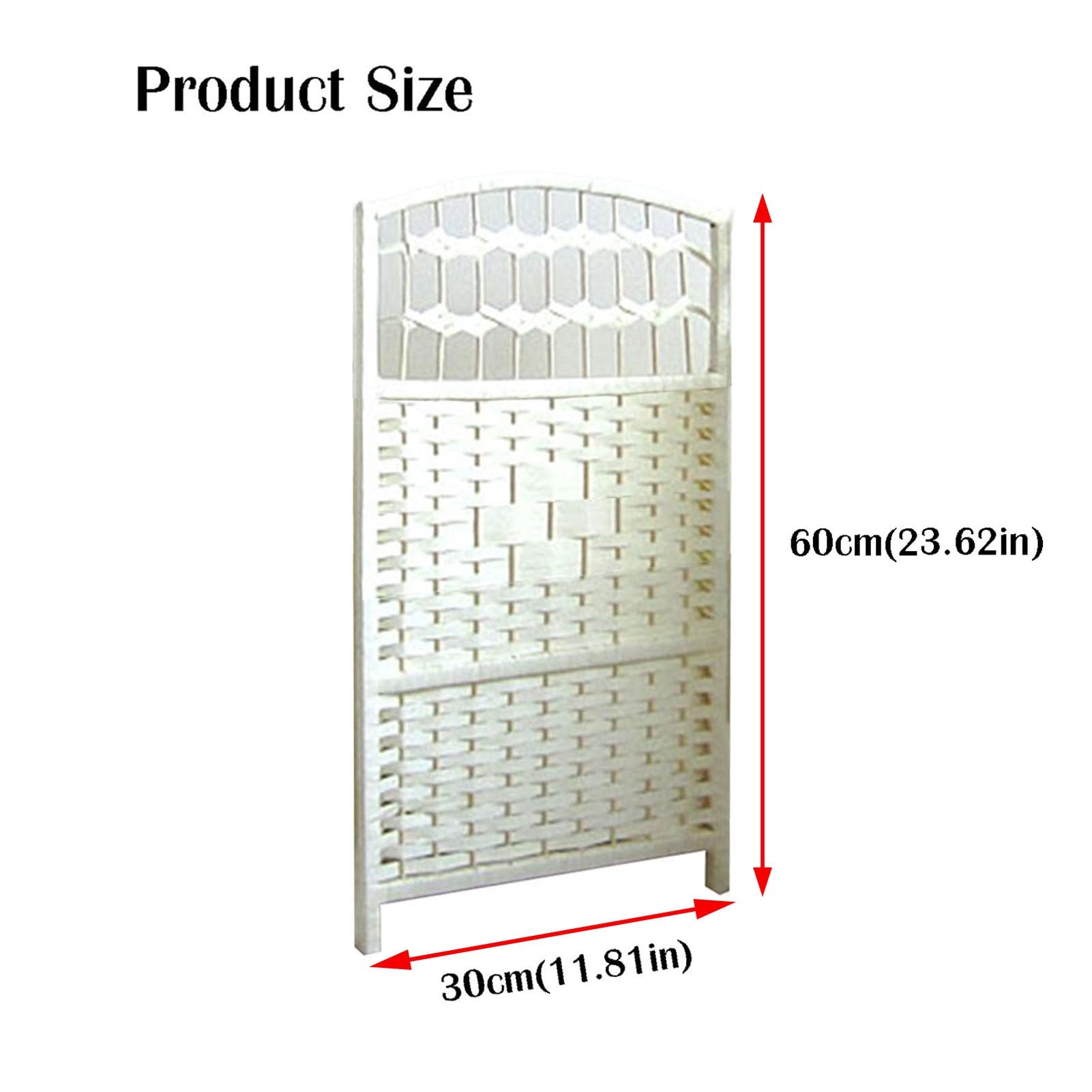Séparateur De Pièce Court, Écran De Confidentialité Tissé Pliant Autoportant, Écran De Dressing Court for Cloison De Séparation De Salon, Séparateur De Pièce(White,60X30CM-4PCS)
