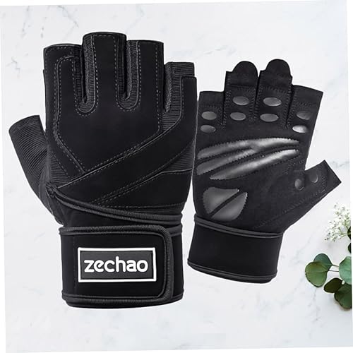 Miniatura 9 de Kisangel 3 Pairs Sports Gloves Guantes para Gym Hombre Lifting Glove Mens Workout Gloves Leather Workout Gloves Exercise Gloves for Men Gloves for