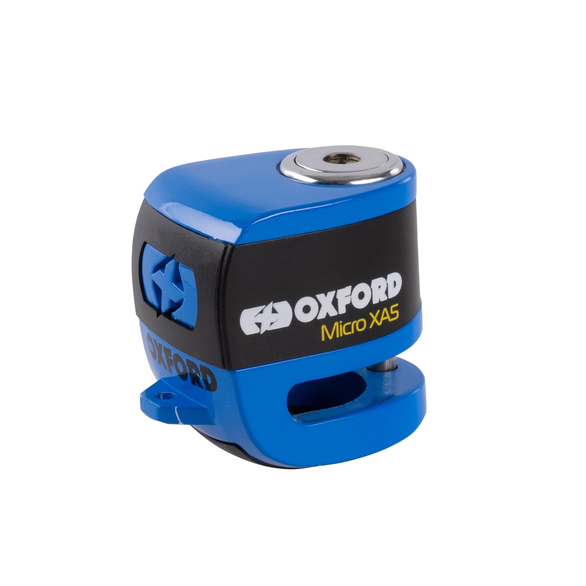 Oxford Micro XA5 Allarme Bloccadisco LK902 | Alta Sicurezza Moto & Scooter 110dB Ricaricabile Blocco Freno A Disco, Blu