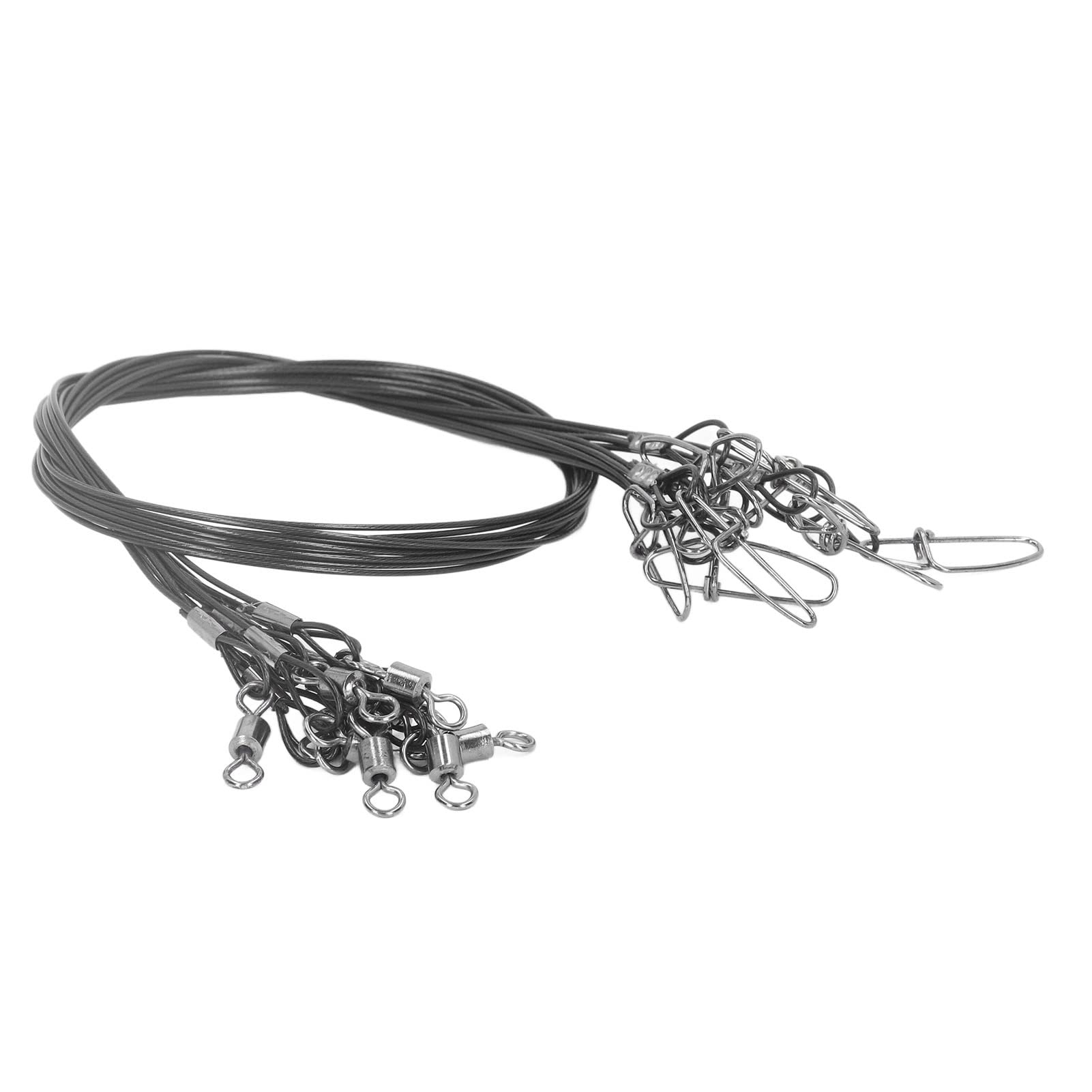 10 Szt. 50 Cm Przypony Wędkarskie, żyłka Wędkarska Przypony Stalowe Do łowienia Szczupaków Drut Wędkarski Przypony Liderzy Bite żyłka Wędkarska Liderzy Z Krętlikami