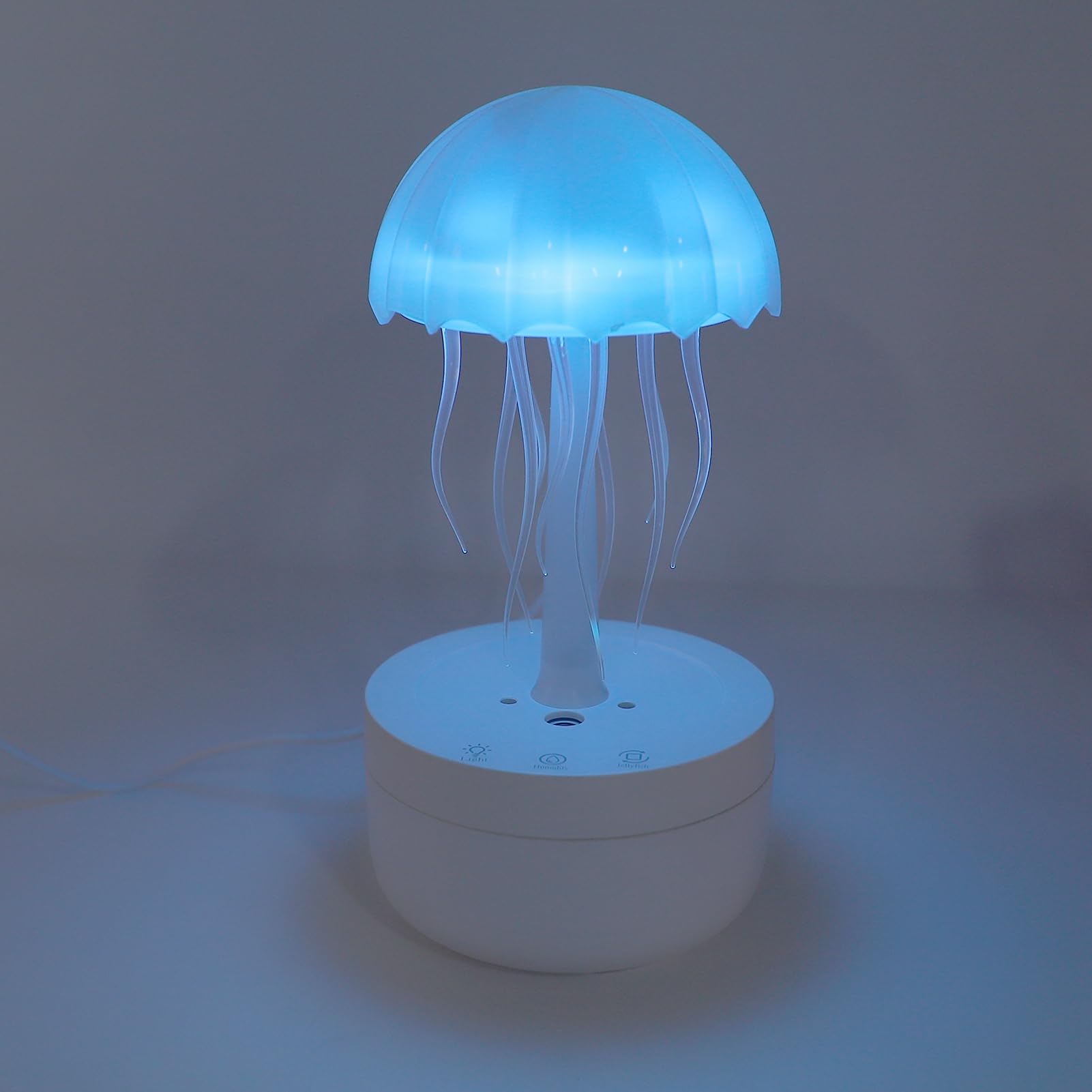 Mini Umidificatore, Umidificatore per da 300Ml con Luce Notturna a LED a 7 Colori Spegnimento Automatico Testa della Lampada Rotante Diffusore di Oli Essenziali da Scrivania