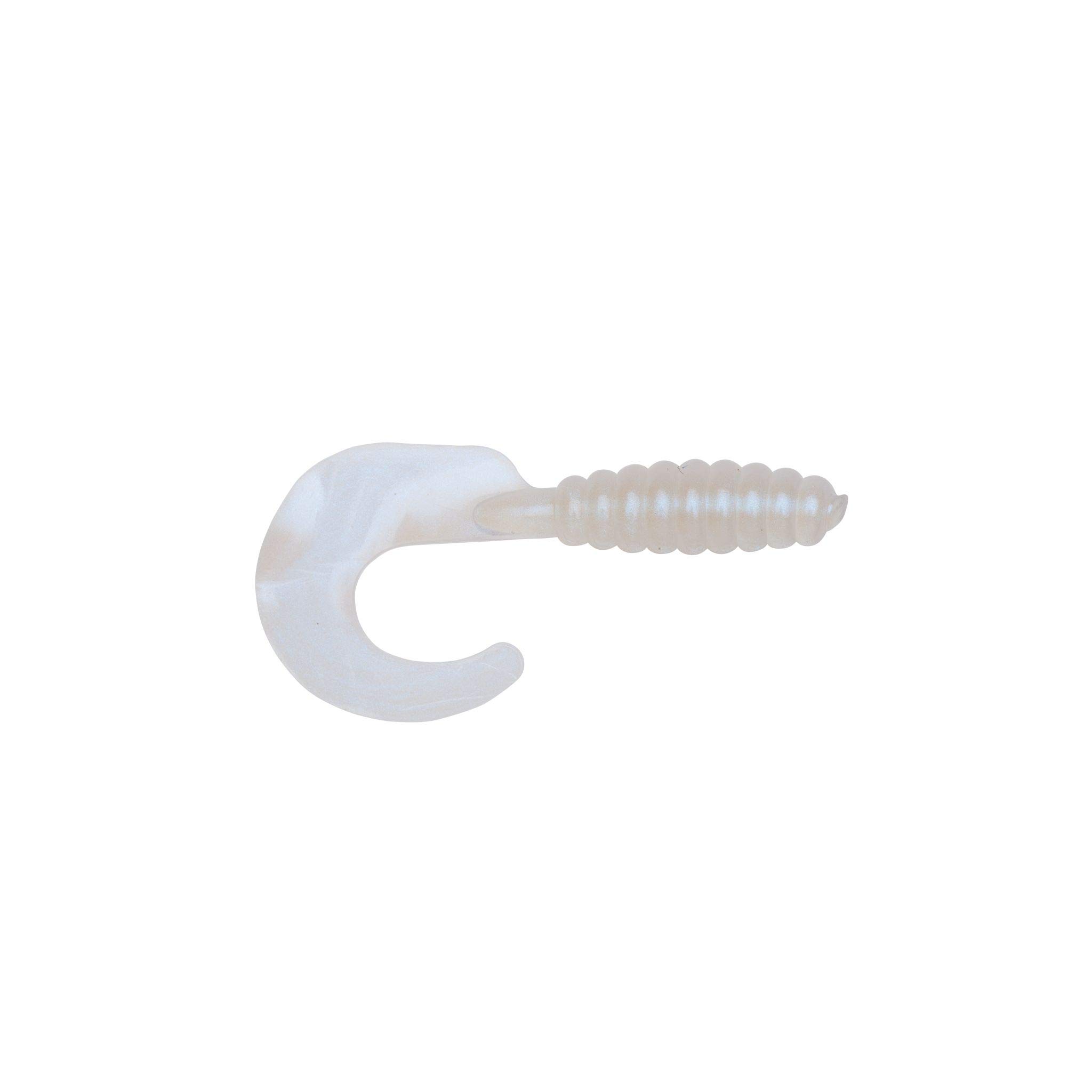 Yum Lures Grub Multi-Species Curly-Tail Swim-Bait Fishing Lure, Pearl White, 2'' — image 1