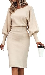 Women's Knitted Dress Turtleneck Fashionable Autumn Pullover Dresses Long Elegant Hip Dress Autumn for Women Warm Comfortable Winter Dresses