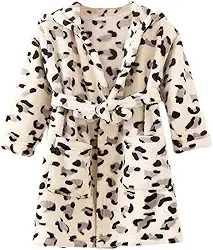 Roupões infantis com capuz para meninos e meninas, roupões de banho de lã macia, vestidos fofos, pretos, 3 anos