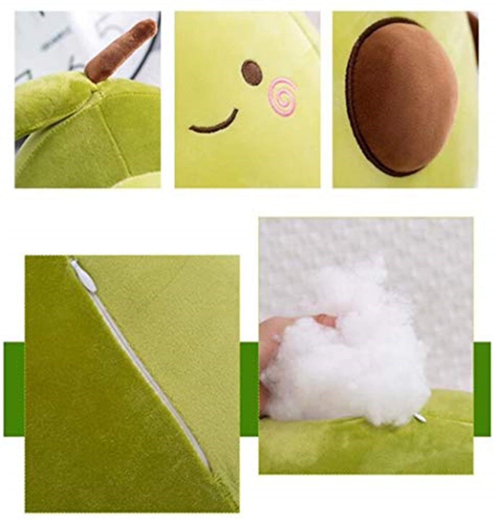 Nicole Knupfer Peluche de aguacate, cojín de aguacate de peluche, regalo para niños/adultos (B-45 cm)