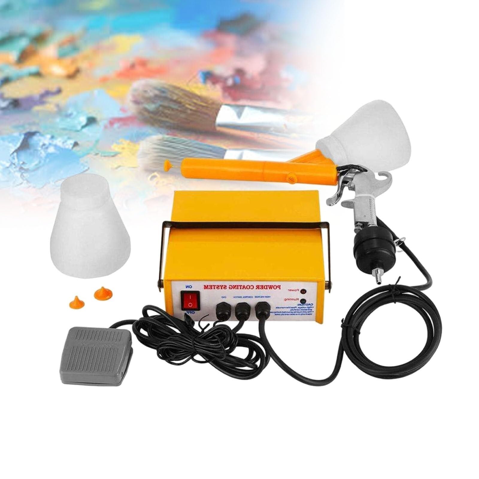 Portable Powder Coating Paint Spray Gun,Powder Coating Kits,for Home and Garden Applications