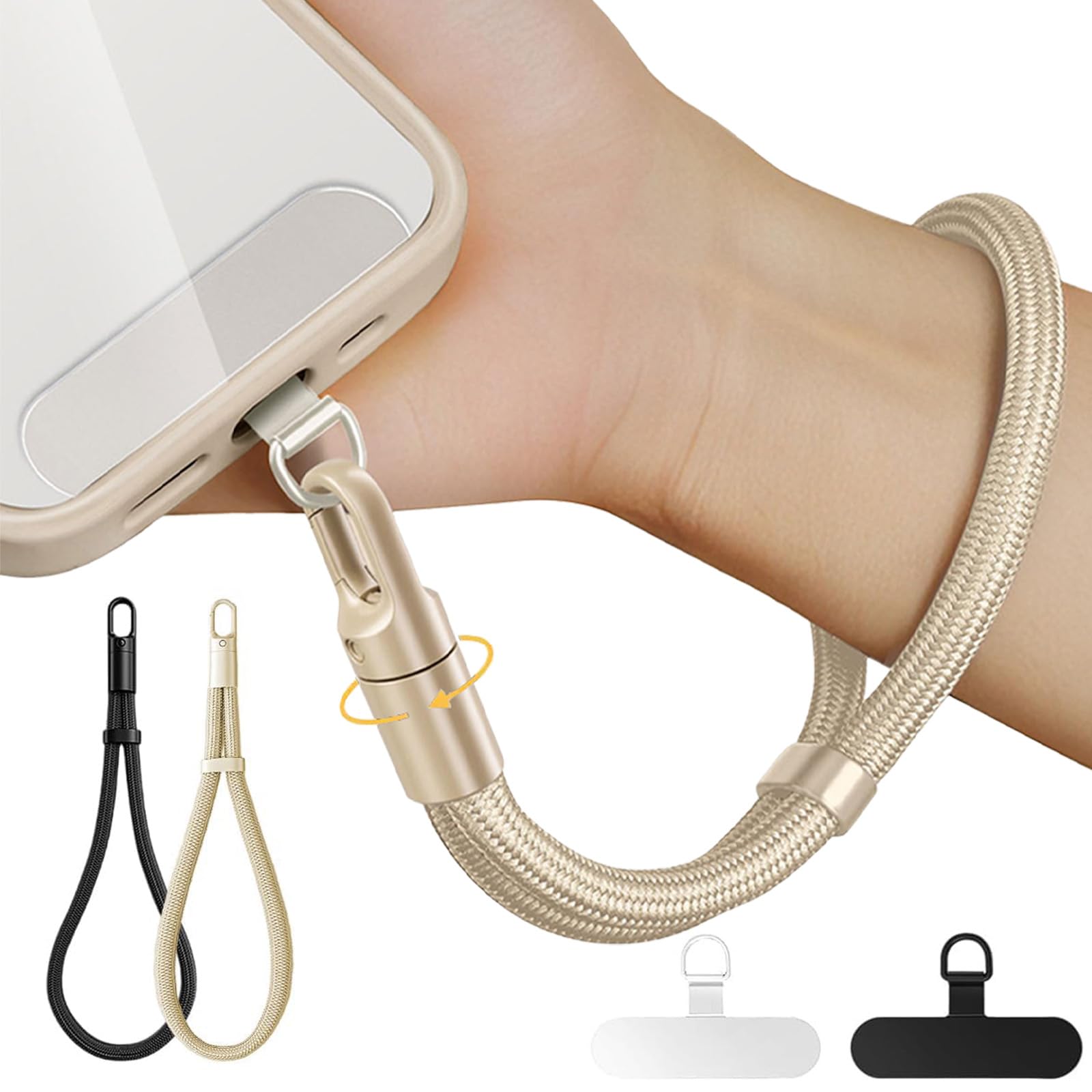 Phone Lanyard for Mobile, 2PCS Adjustable Mobile Hanging Chain with Phone Tether Patch, Secure Phone Sling for iPhone Android Smartphones, Phone Lanyard Strap for Hiking Cycling Outdoor Activitie