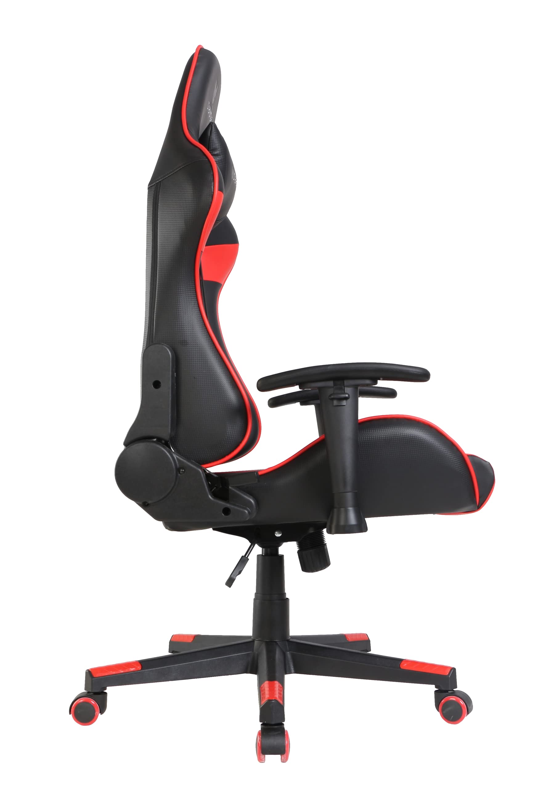 Oversteel - ULTIMET Sedia da gaming professionale in similpelle, braccioli 2D, regolabile in altezza, schienale reclinabile a 180°, pistone a gas classe 3, fino a 120Kg, colore Rosso