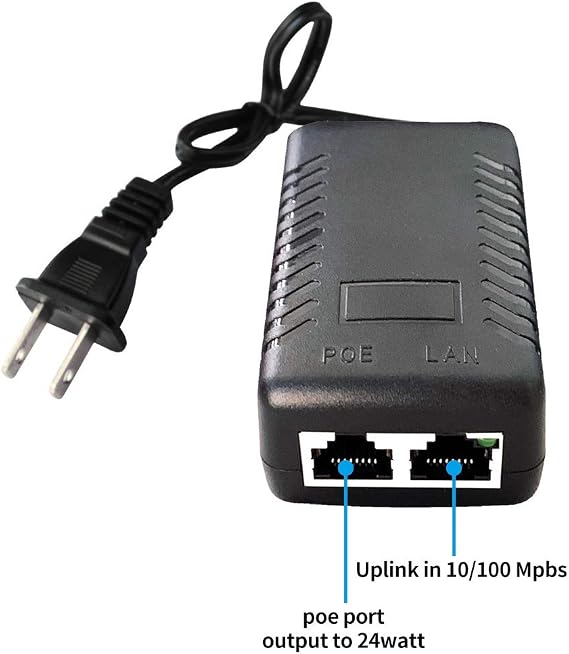 52V Gigabit POE Injector Adapter Power Supply,100/1000Mbps IEEE 802.3af Compliant, for Most Cisco/Polycom/Aastra Phones and More