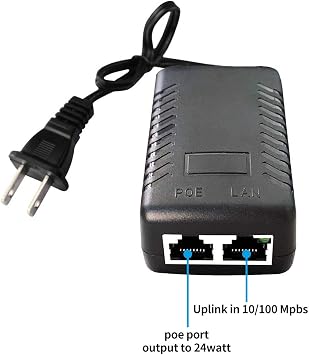 52V Gigabit POE Injector Adapter Power Supply,100/1000Mbps IEEE 802.3af Compliant, for Most Cisco/Polycom/Aastra Phones and More