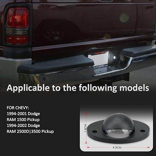 Miniatura 5 de Bestview Luz de matrícula, lámpara LED para parachoques trasero con arnés de cableado de enchufe para Dodge Ram 1500 2500 3500 Pickup Truck Step, 2