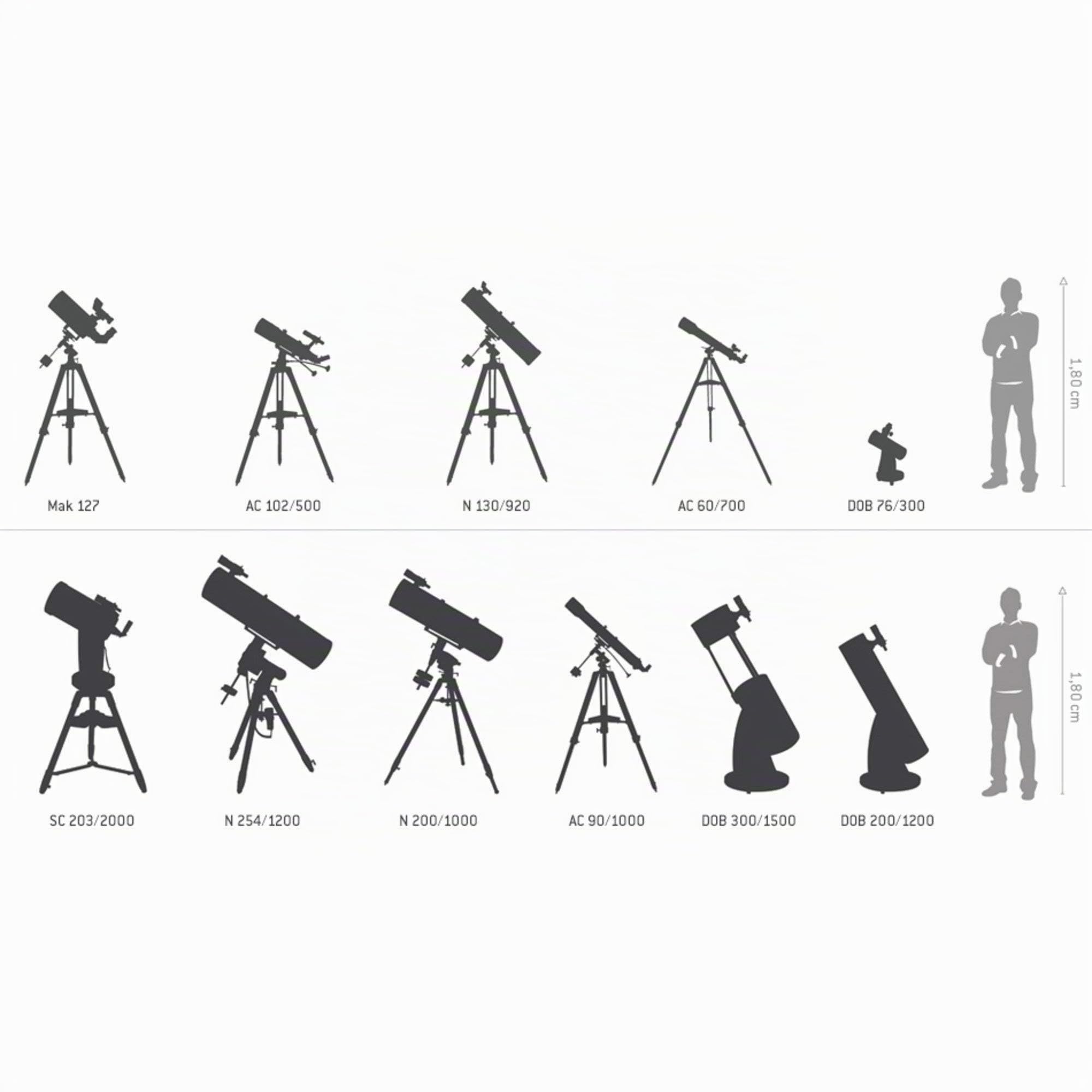 Sky-Watcher Skywatcher Evostar-90 (AZ-3) - Telescopio Refractor, Plata