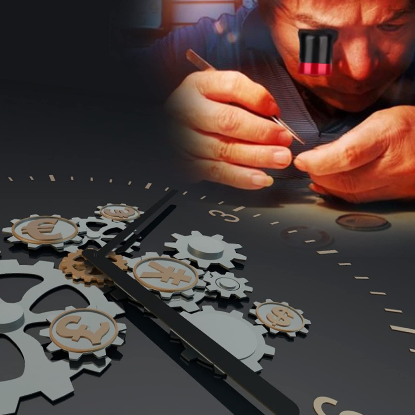 Watch Loupe, Aluminum Alloy Watchmaker Loupe 10X Magnifying for Watchmakers Watch Repair