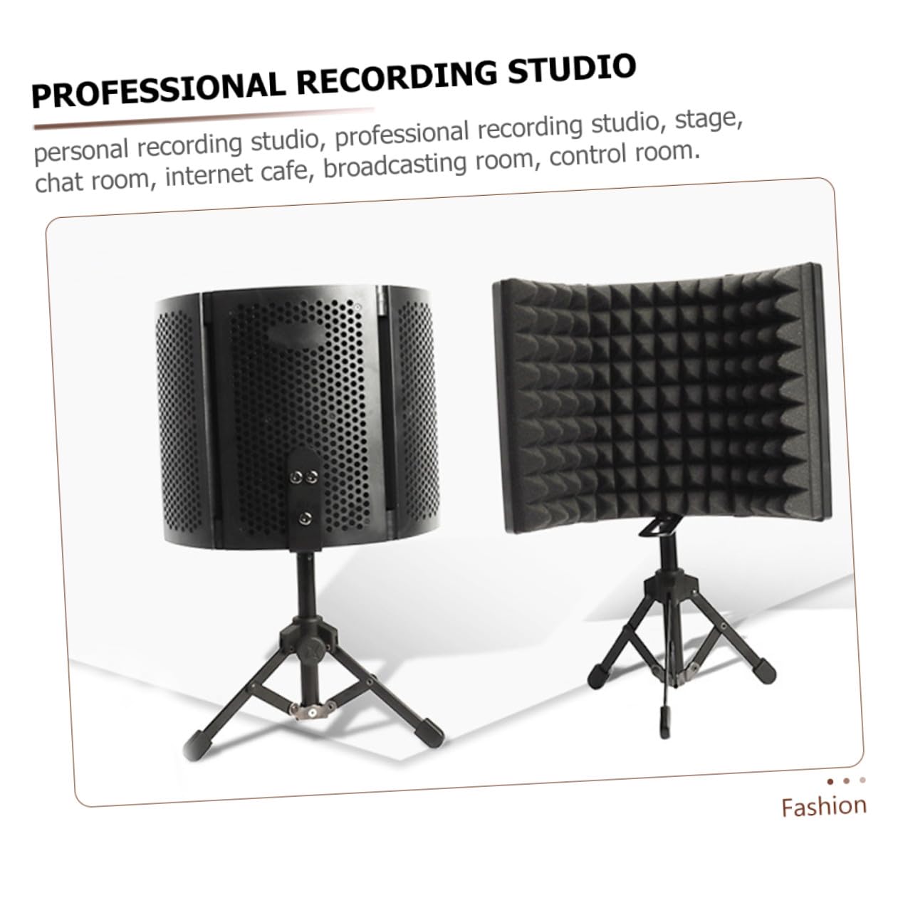 Toyvian 1set Microfono Anti-rumore Professionale Con Parabrezza Isolante Schermo Acustico Per Registrazioni Musicali e Produzioni Con Supporto Da Tavolo Per Uso Portatile e Ottimizzazione