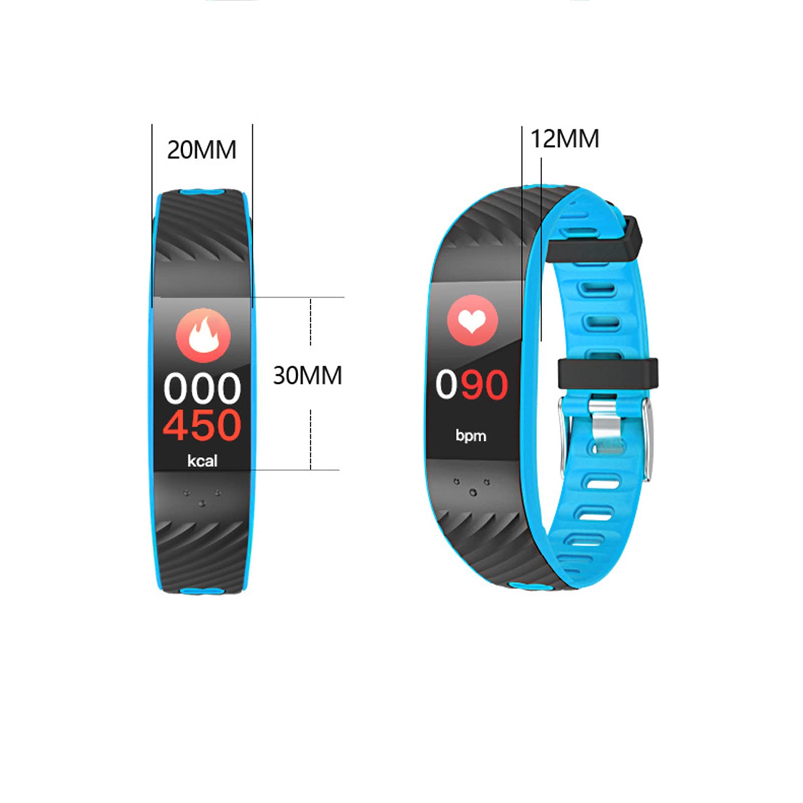 Smartwatch Bluetooth. Ip67 wodoodporna modna opaska na nadgarstek dla mężczyzn kobiet nastolatków. Fitness Tracker bransoletka sportowa krokomierz, ciśnieniomierz tętna do iOS/Android, D