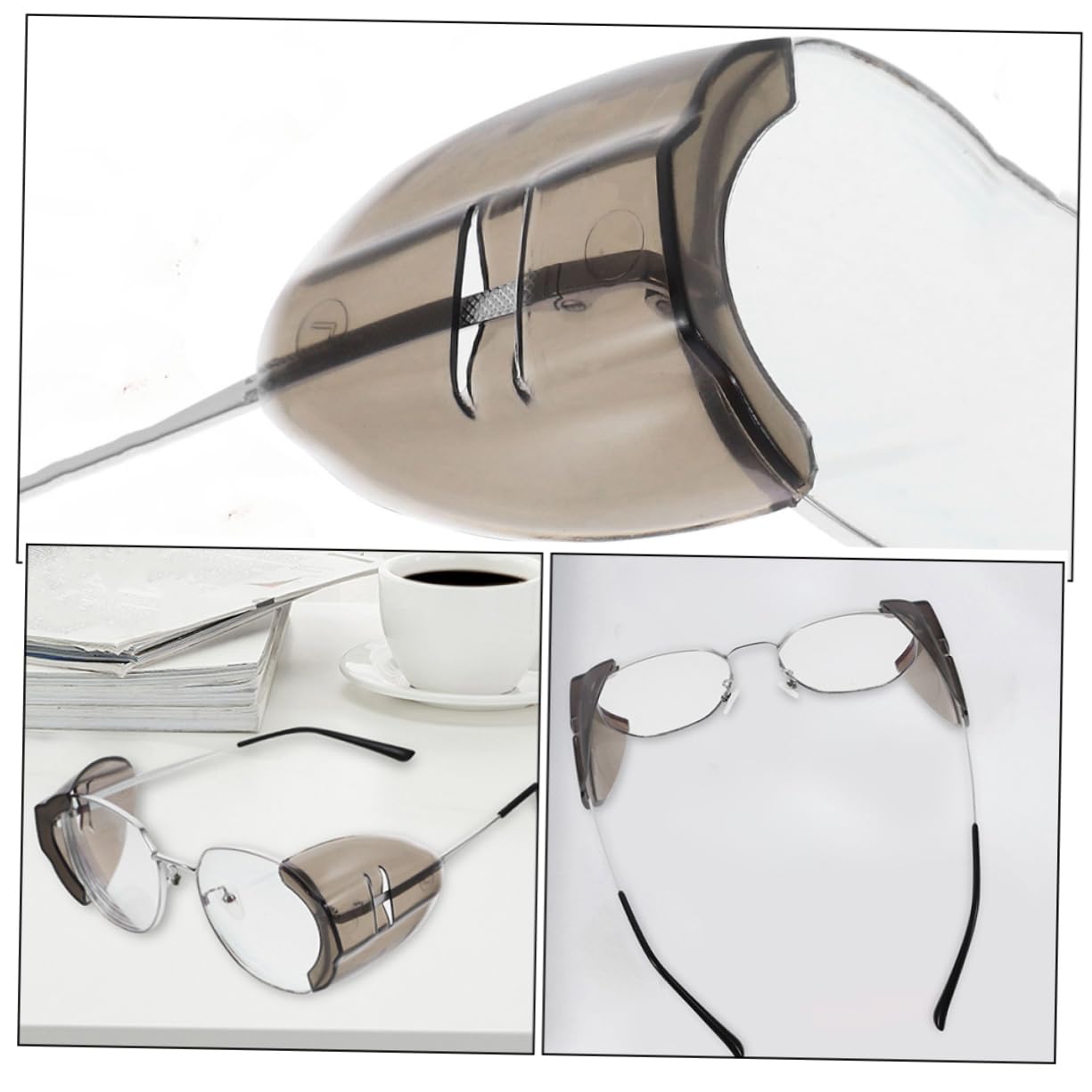 BESTYASH 5 Ensembles Ailes De Lunettes De Lunettes Ajuster Protections Latérales De Lunettes Protections Latérales pour Lunettes De Soleil TPU 4 Paires*5