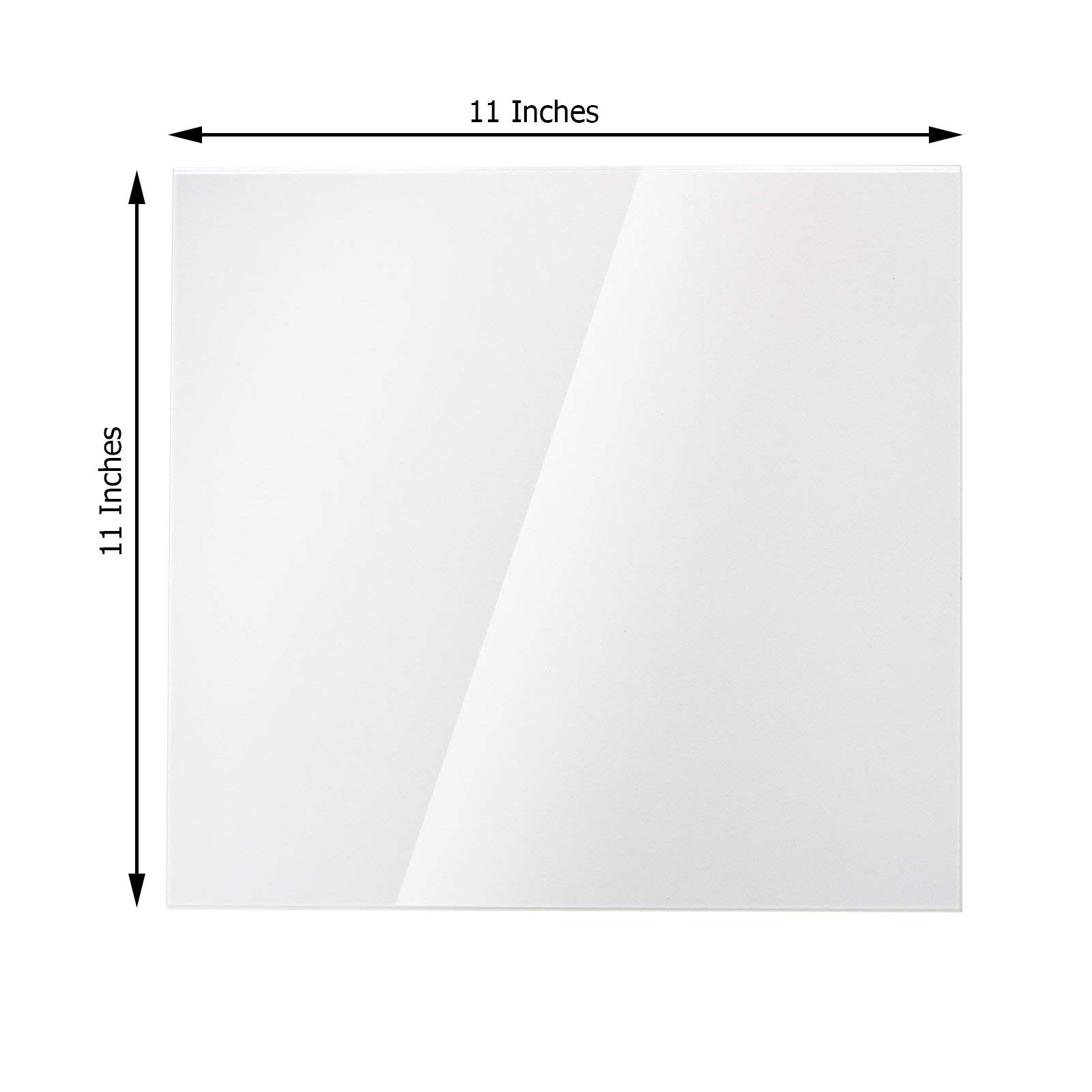 2 Clear 11x11-Inch Square Plexiglass Sheets DIY Acrylic Sign Boards - Wedding Party Events Home DIY Crafts Decorations