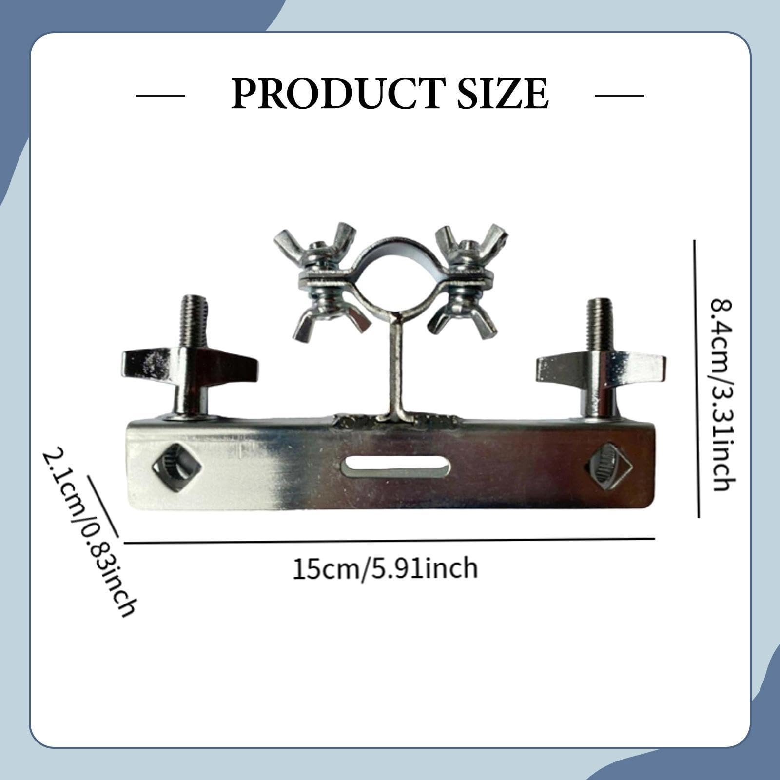 harayaa Soporte para Cencerros de Bombo, Soporte para Cencerros de Bombo Fabricado en Metal, Herramienta de Práctica, Accesorios para Instrumentos de Percusió, 15 cm x 8,4 cm x 2,1 cm