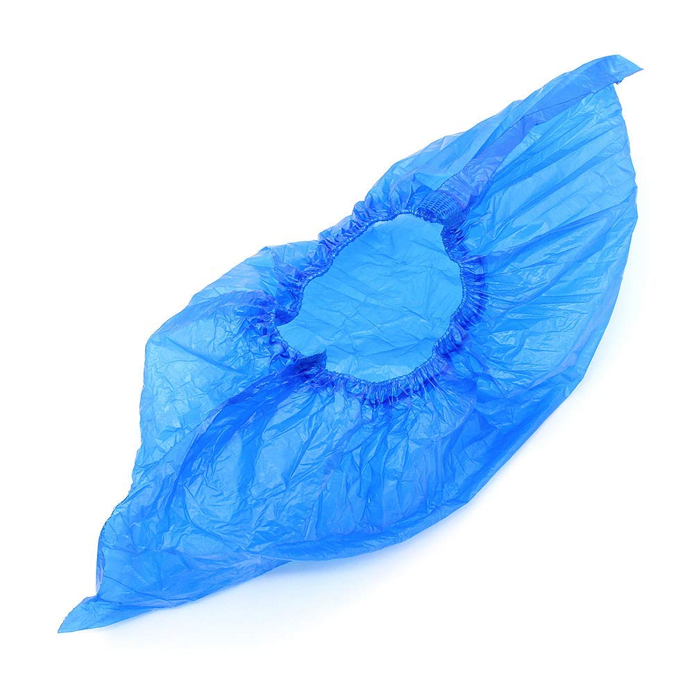 Copriscarpe, 300 Pezzi Copriscarpe Monouso, Overshoes Usa e Getta in PE, Monouso Copriscarpa Impermeabile Antiscivolo(150 Paia, Blu)