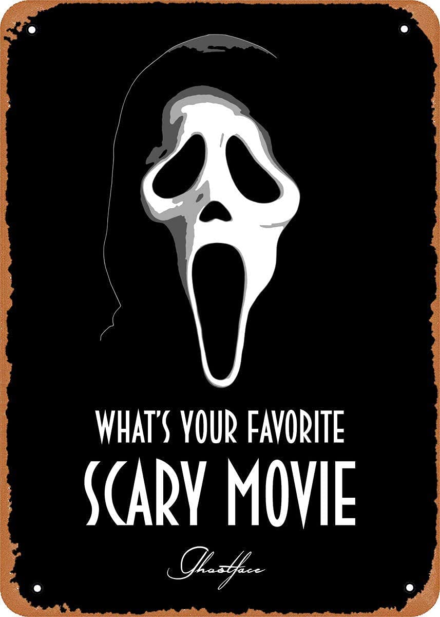 Ghostface Movie Legendsposter Prompt Plaquewall Decor For Bar Club Man Cave Garage Funny Vintage Metal Sign Poster 8X12 Inches