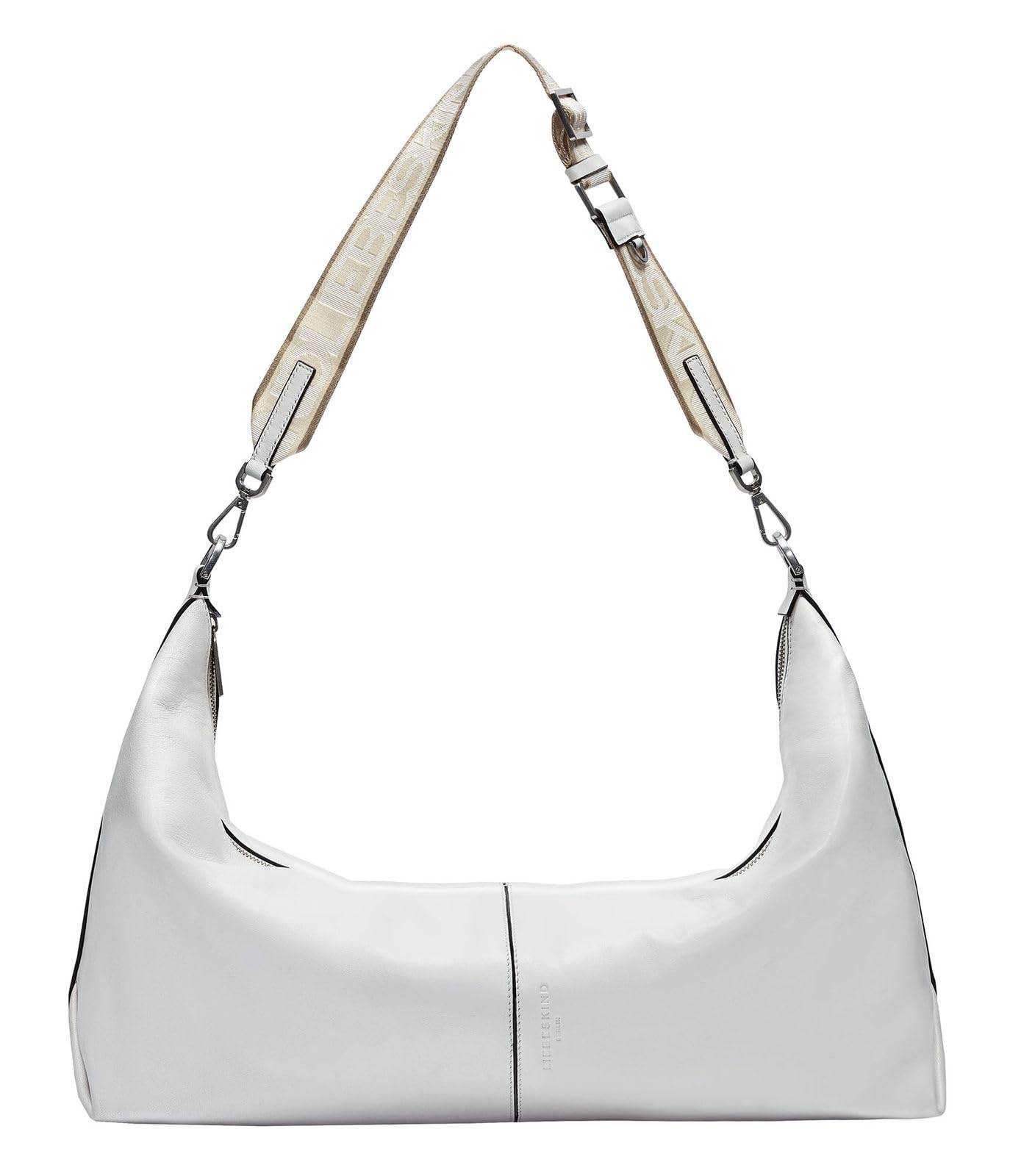 LIEBESKIND BERLIN Leather shoulder bag cross body bag Paris Sheep Natural Hobo Bag Cream White creme-white