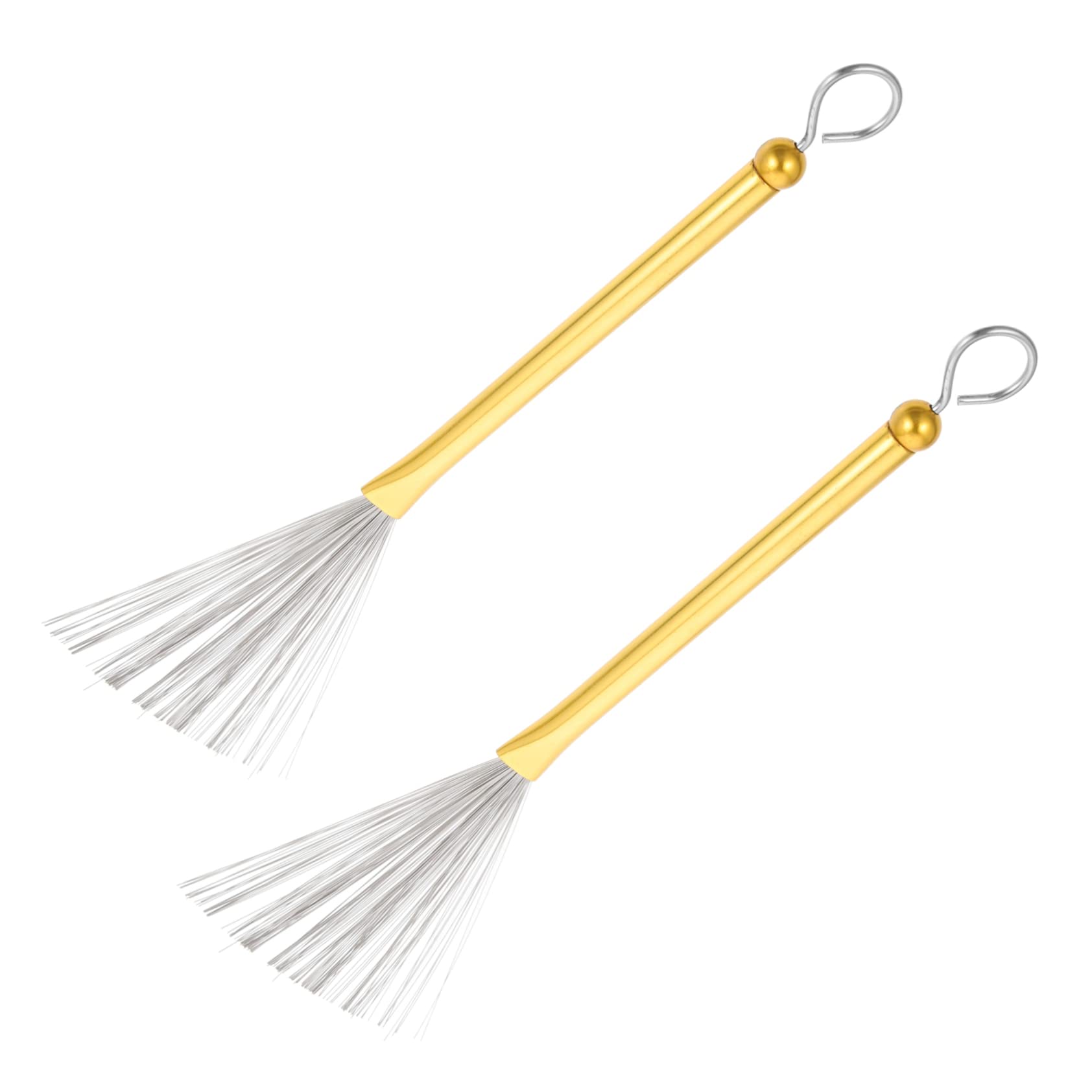 BESTonZON Ergonomic Drum Stick Brush Metal Wire Brush for Percussion Jazz Drum Brush for Drum Set Drum Wire for Drummer