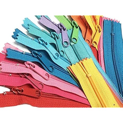 YKK Handbag Zippers #4.5 with Extra-Long Pull - Request Your Own Colors for Your YKK Zipper Assortment - Made in The USA - (25 Zippers) (10" Inches) Cover