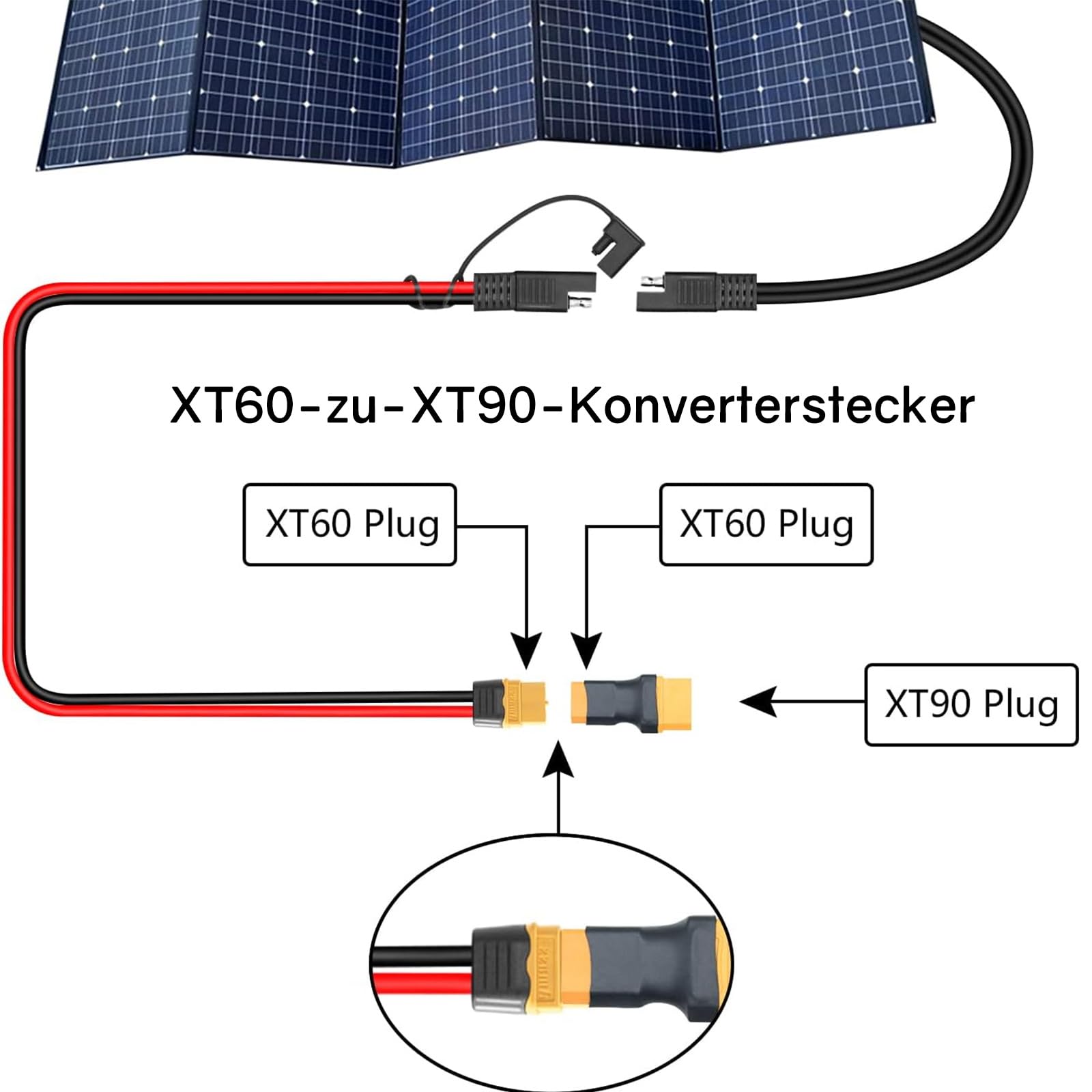 Powice 2 sztuki XT90 do XT60 adapter wtyczki, XT90 wtyczka do gniazda XT60
