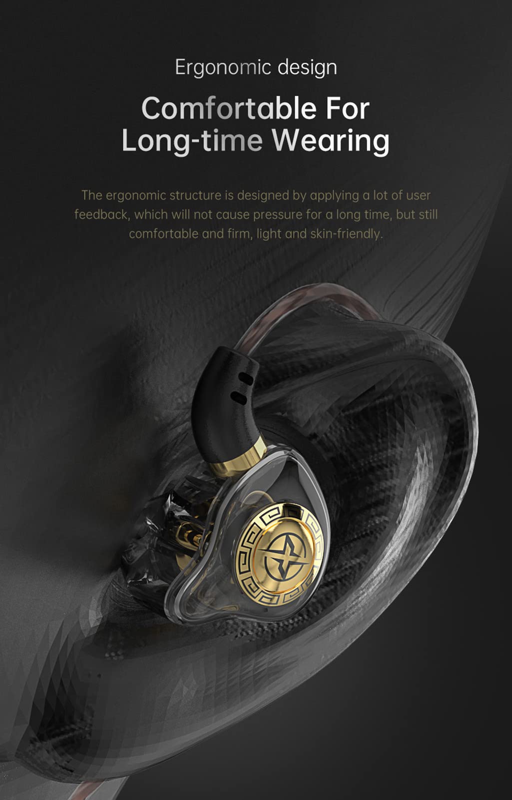 FEDAI 1 paire d'écouteurs intra-auriculaires, 11 mm, bobine mobile, écouteurs HiFi, avec écouteurs filaires de 3,5 mm (avec micro bleu)