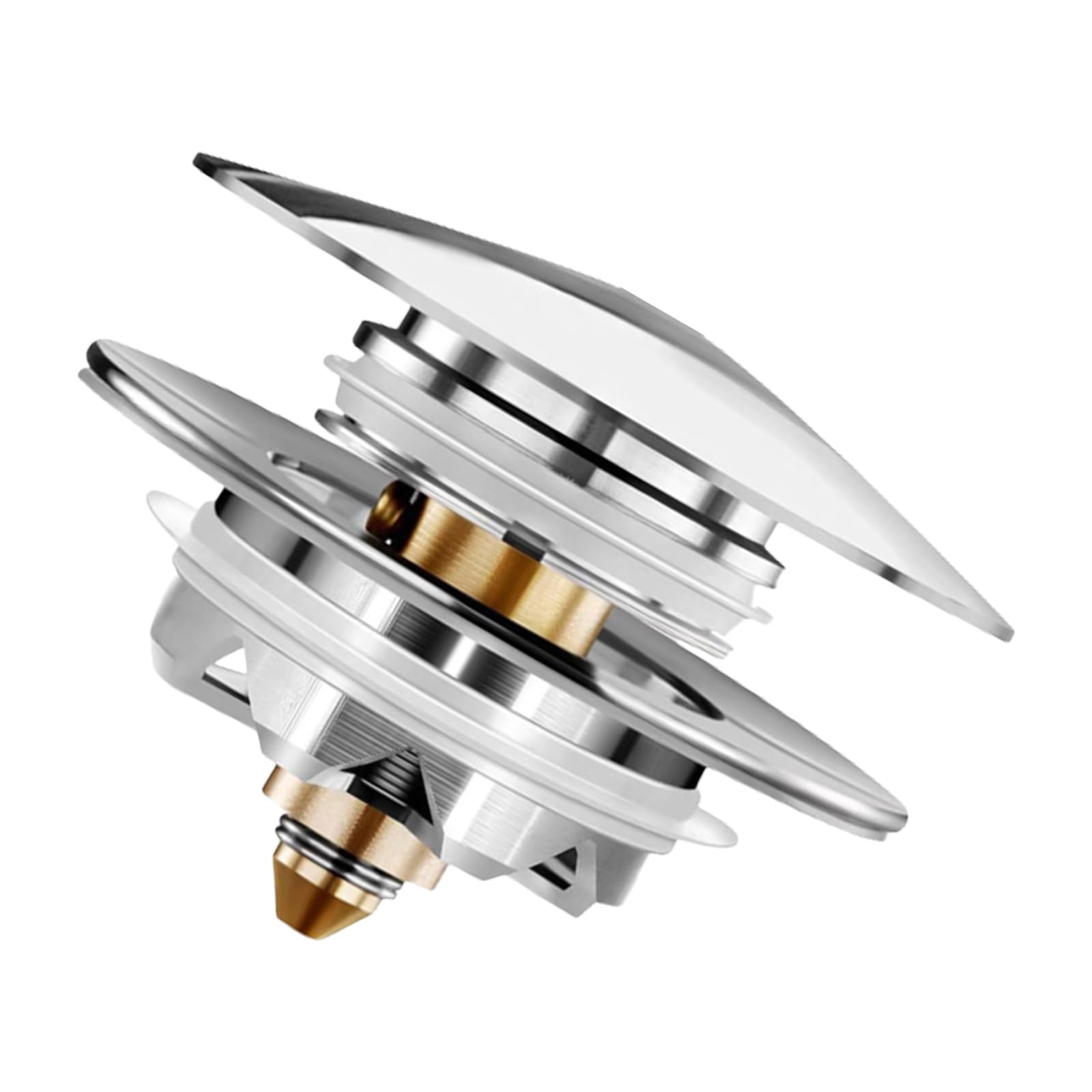 Strong Metal Bathtubs Drain Flexible Cores General Popups Bathtubs Drain Plug for Quiet Drainages Systems Shock Absorption Cores