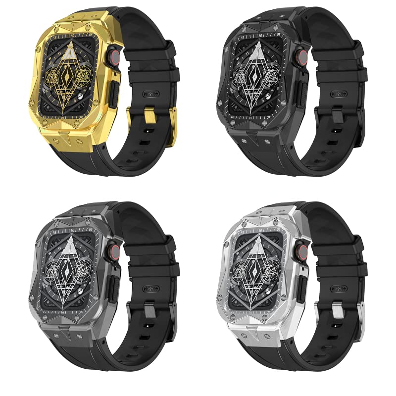 Kit modification Apple Watch 45mm acier inoxydable bracelet iWatch 8 7 6