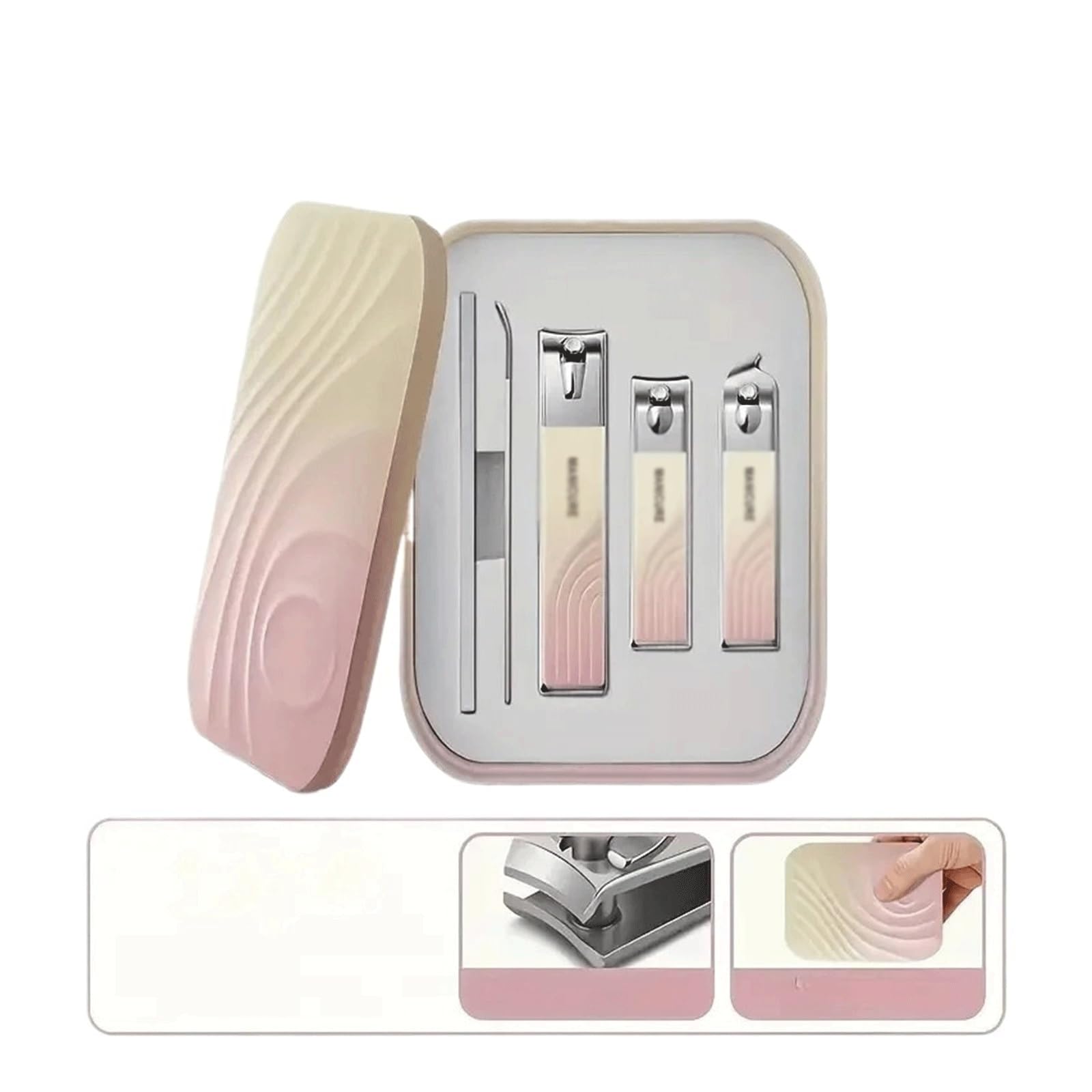 Kit de manicura práctico Juego de cortauñas Tijeras para el hogar Herramientas de pedicura de Acero Inoxidable cortauñas Viajes
