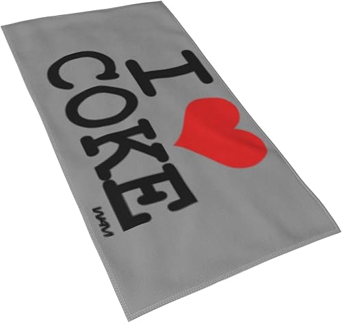 Miniatura 7 de SEAEAGLE WAM - Toallas de baño absorbentes con texto en inglés "I Love Coke by WAM", toallas de mano de 27.5 x 16 pulgadas