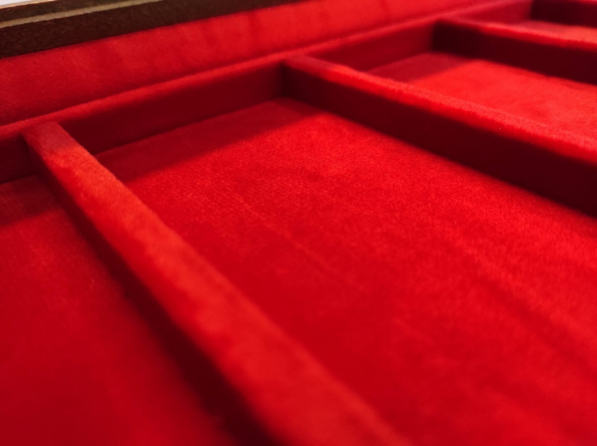 Vetrina Espositore per Medaglie Militari in Legno e Vetro, 4 Scomparti in Velluto per Medaglie con Nastrino, Cofanetto da Collezione Artigianale Made in Italy
