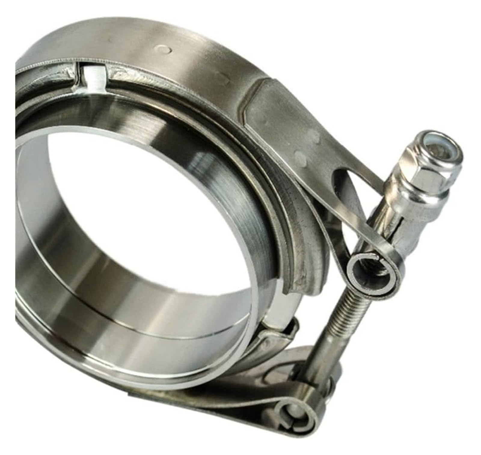 Zestaw obejm wydechowych, kołnierzy zaciskowych V-band ze stali nierdzewnej 38-152 mm do naprawy tłumika(45mm 1.75inch)