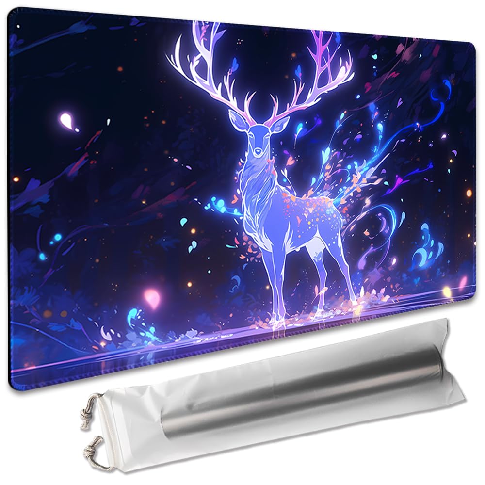 Board Game 14x24in MTG Playmat Compatible for OCG CCG RPG TCG Playmats (Blue Deer 2) โ image 1