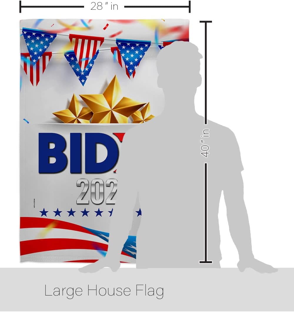 Biden Harris Flag 2020 House Flag Pack Patriotic Vote President Democrat Republican Tea Party United State American Election Embroidery Banner Small Garden Yard Gift Double-Sided, Made in USA
