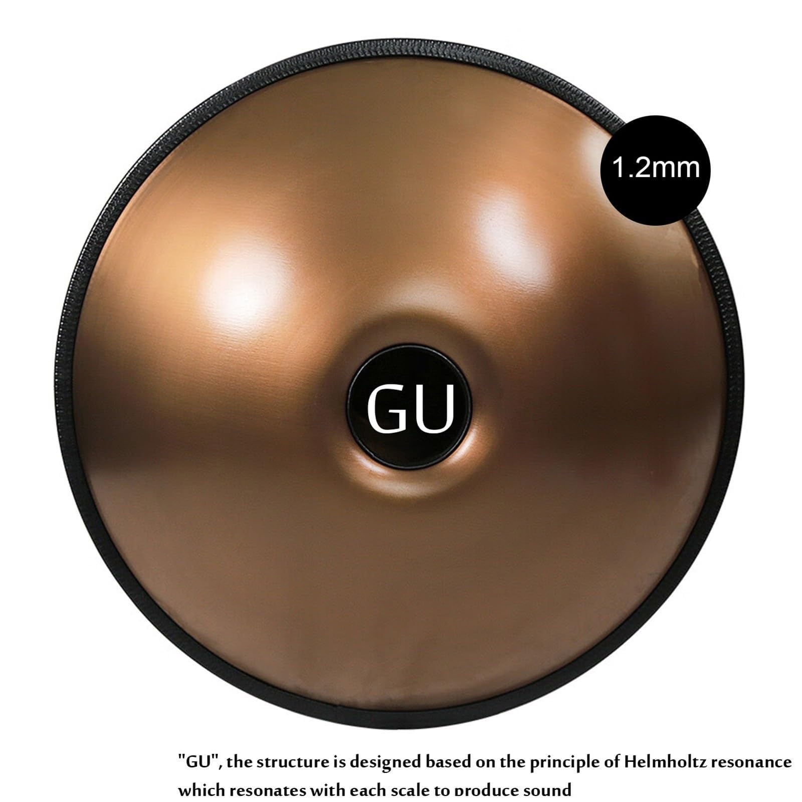 Uchwyt perkusyjny, perkusja dla dorosłych 440 Hz/432 Hz w górniku, stalowy bęben stalowy, do treningu jogi, podróży, treningu muzycznego i występów grupowych (440 Hz, 9 Note