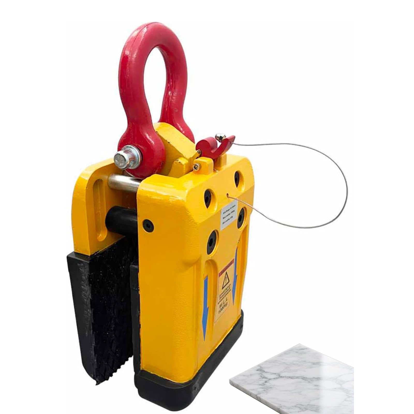 HajMyrdonyx Stone Slab Lifter Clamp with Rubber Grip, Slab Lifting Tongs Heavy Duty 2200LBS Marble Stone Carrying Clamps Precise Adjustment and Easy Splicing Handling Tool 70mm