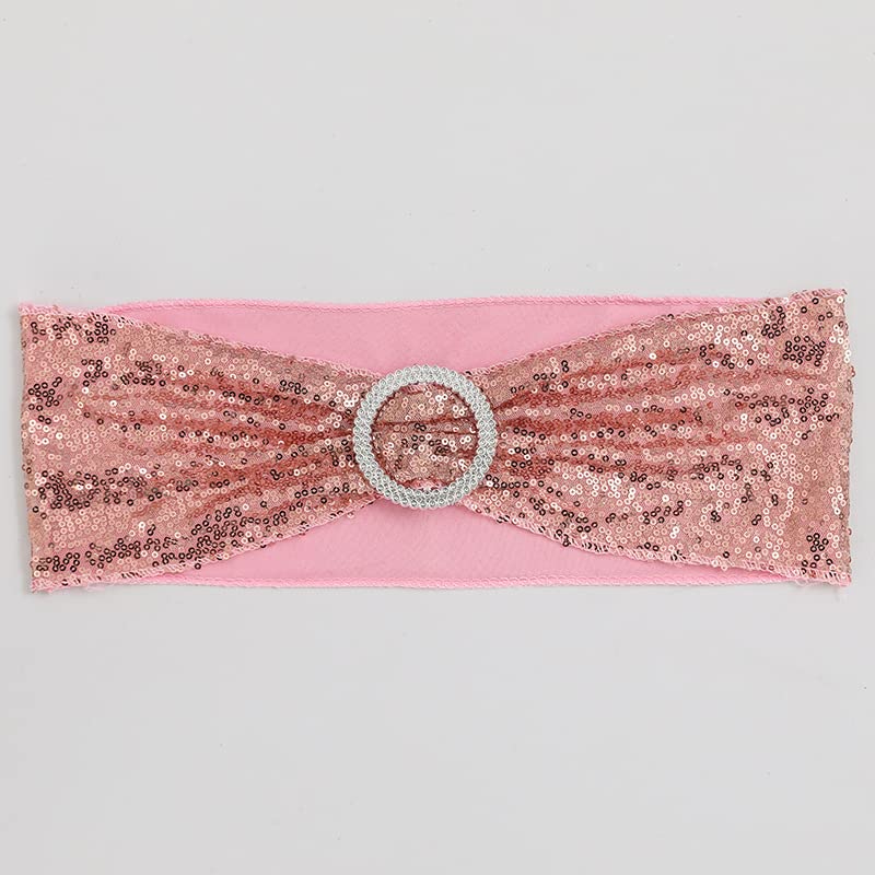 ERRVA 10 pezzi/50 pezzi oro argento scintillante sedia da sposa nodo nastro decorazione telai per banchetti paese cinghie di copertura decorazioni per la casa-verde menta, 10 pezzi