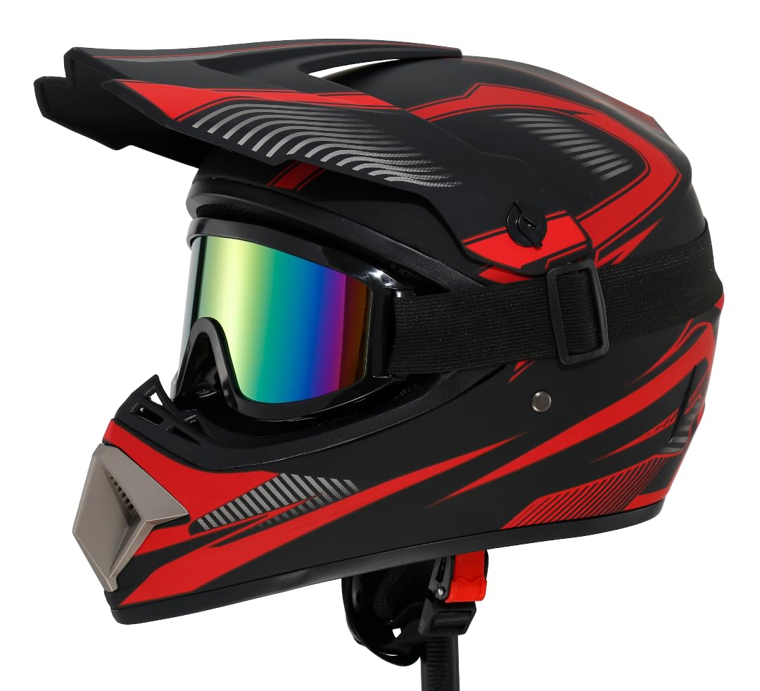 Casco Motocross Casco Offroad ATV Casco Dot Casco Dirt Bike Unisex Joven Casco de Moto con Guantes Gafas Máscara
